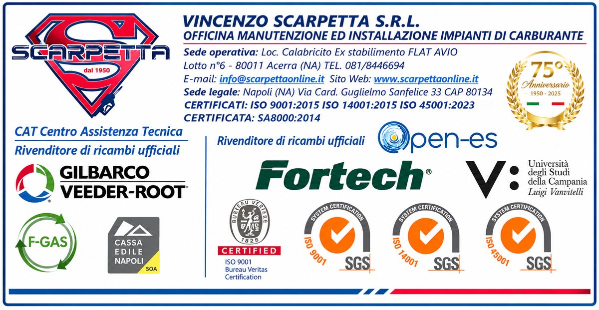 Banner aziendale con certificazioni