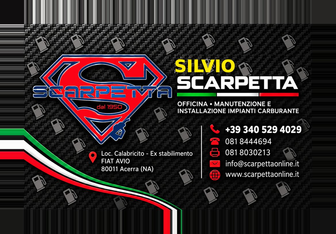 Biglietto da visita di Silvio Scarpetta, versione per la stampa